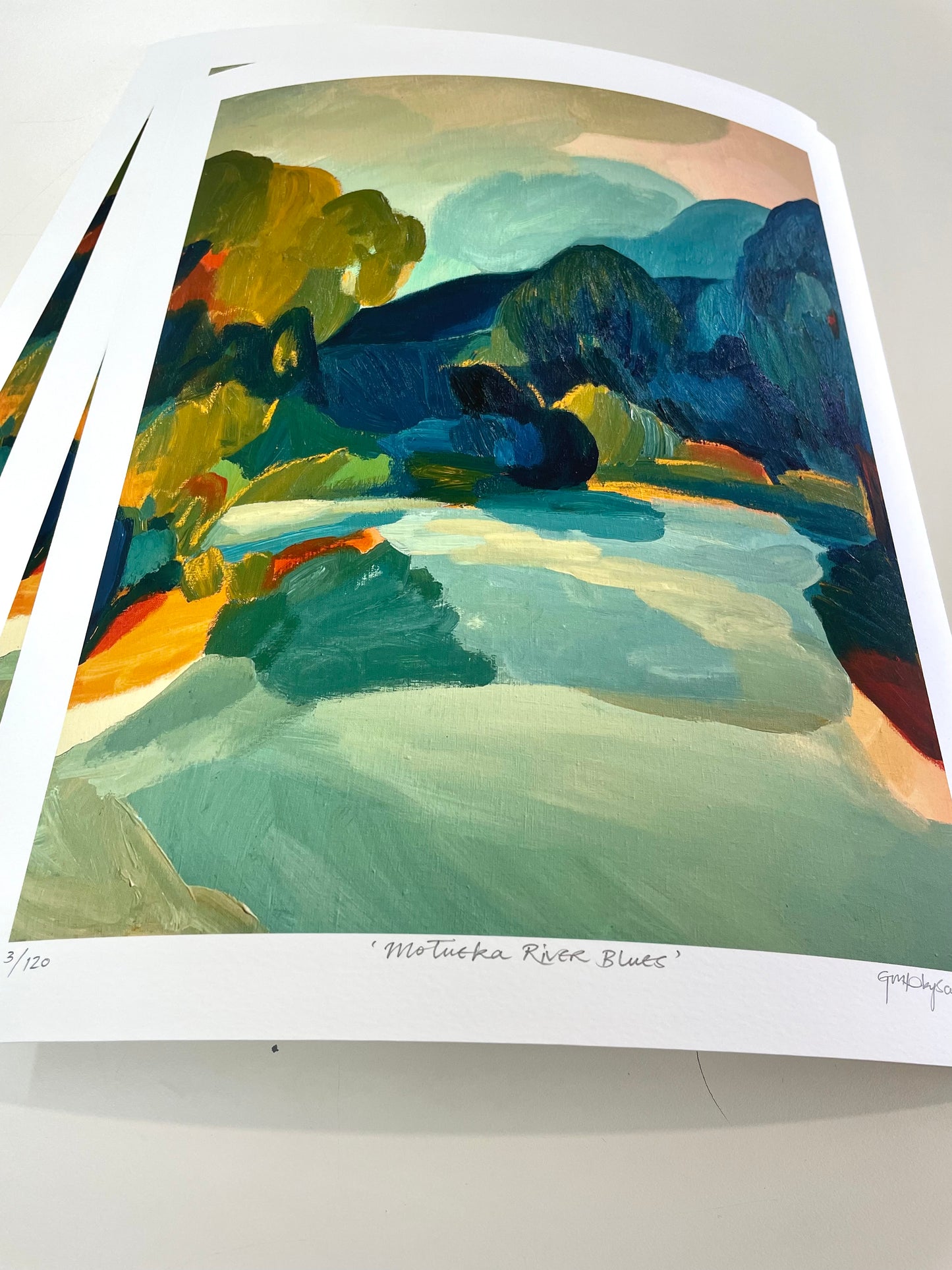‘MOTUEKA RIVER’’ giclee print