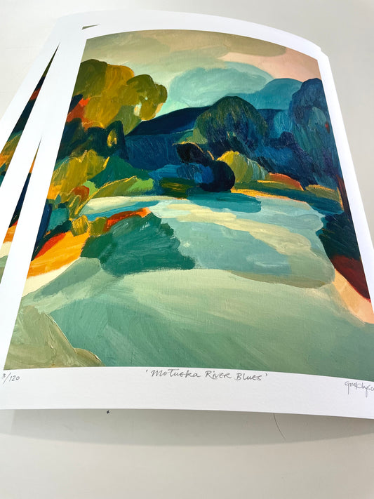 ‘MOTUEKA RIVER’’ giclee print