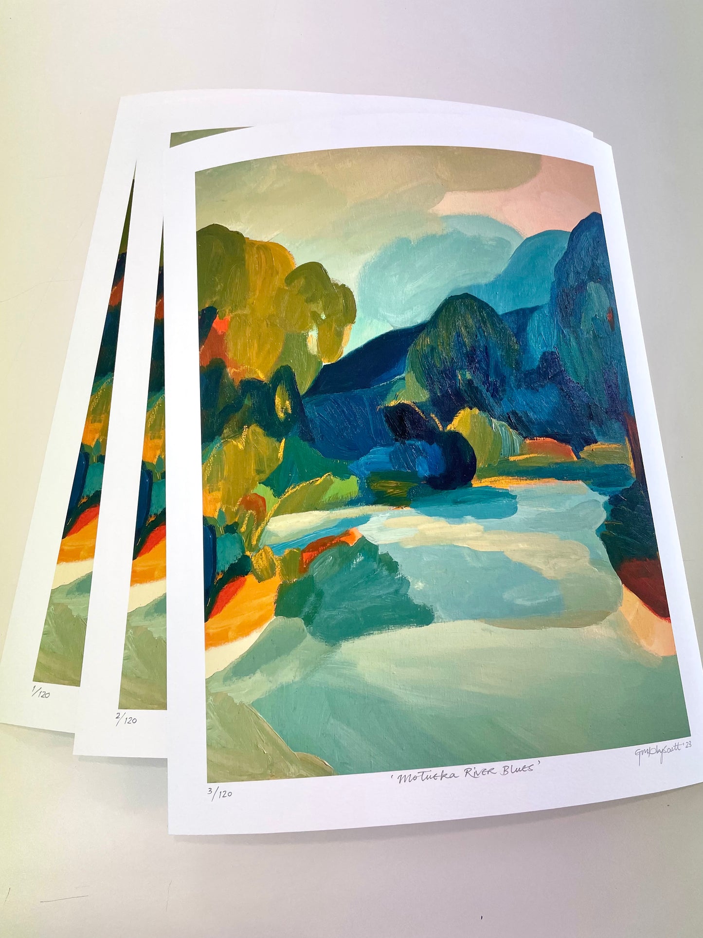 ‘MOTUEKA RIVER’’ giclee print