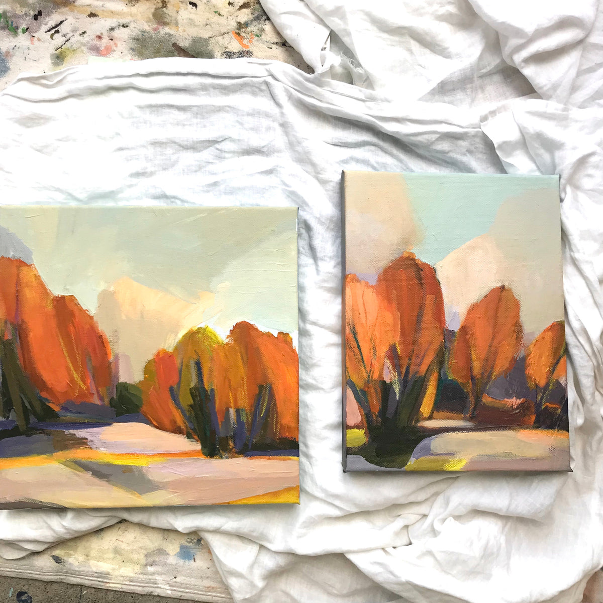 ILLUMINATED TREES - SOLD