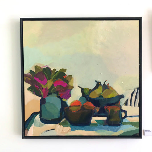 STILL LIFE WITH MAGENTA PROTEA