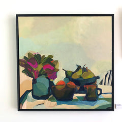 STILL LIFE WITH MAGENTA PROTEA