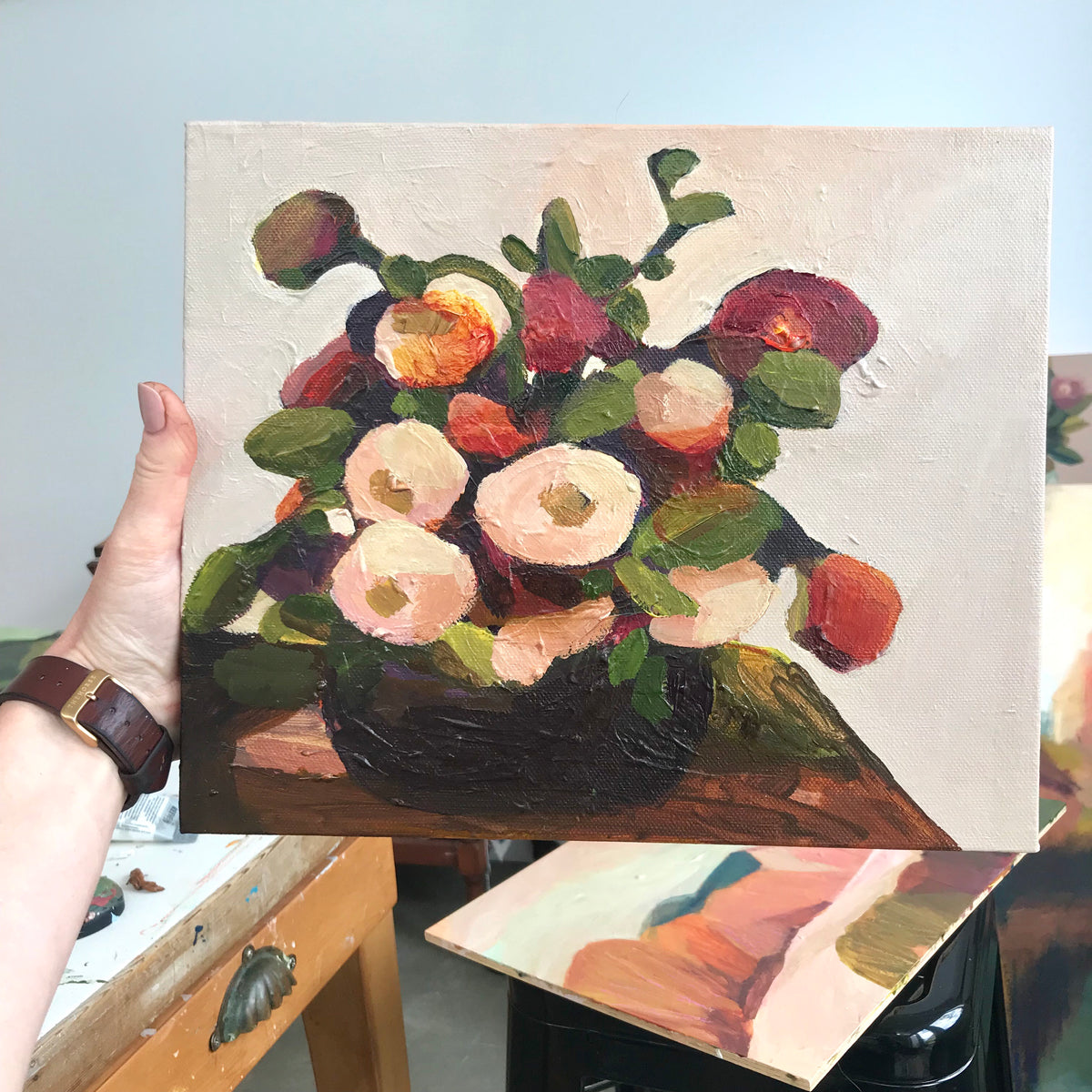 ‘Light On Old Roses’ - SOLD