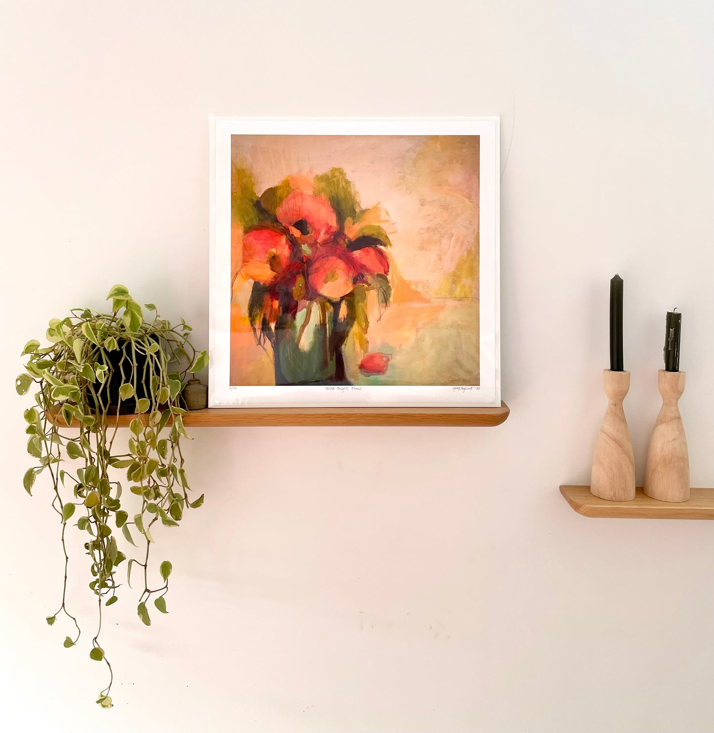 “WILD BRIGHT’ floral giclee print